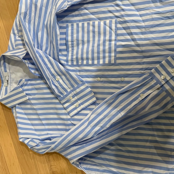 AYR the deep end blue white stripe button up - Picture 3 of 4